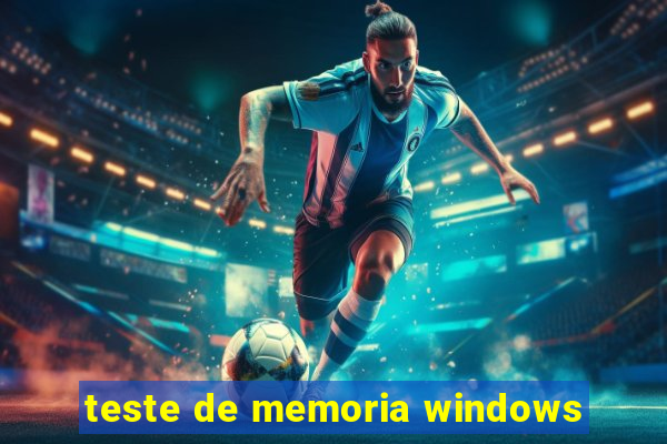 teste de memoria windows