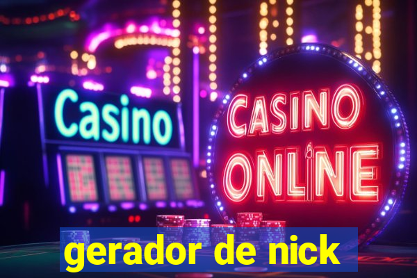 gerador de nick