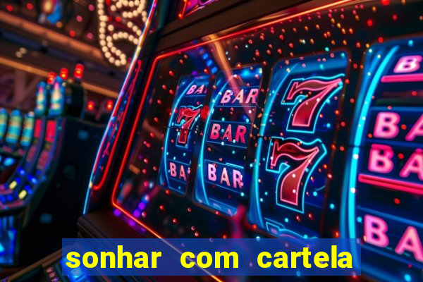 sonhar com cartela de bingo